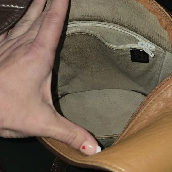 Cover B German Brown Leather Backpack Purse - Picture 15 of 16